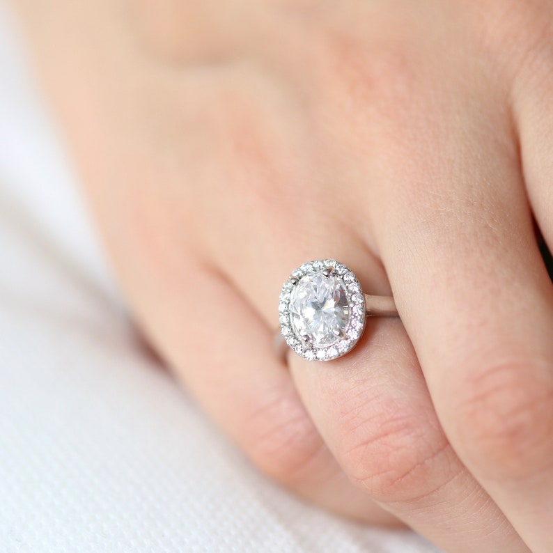 Oval Aquamarine Thin Simulated Diamond Engagement Sterling Silver Ring Set