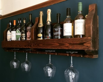 Made to Measure Reclaimed Wine Glass and Bottle Racks