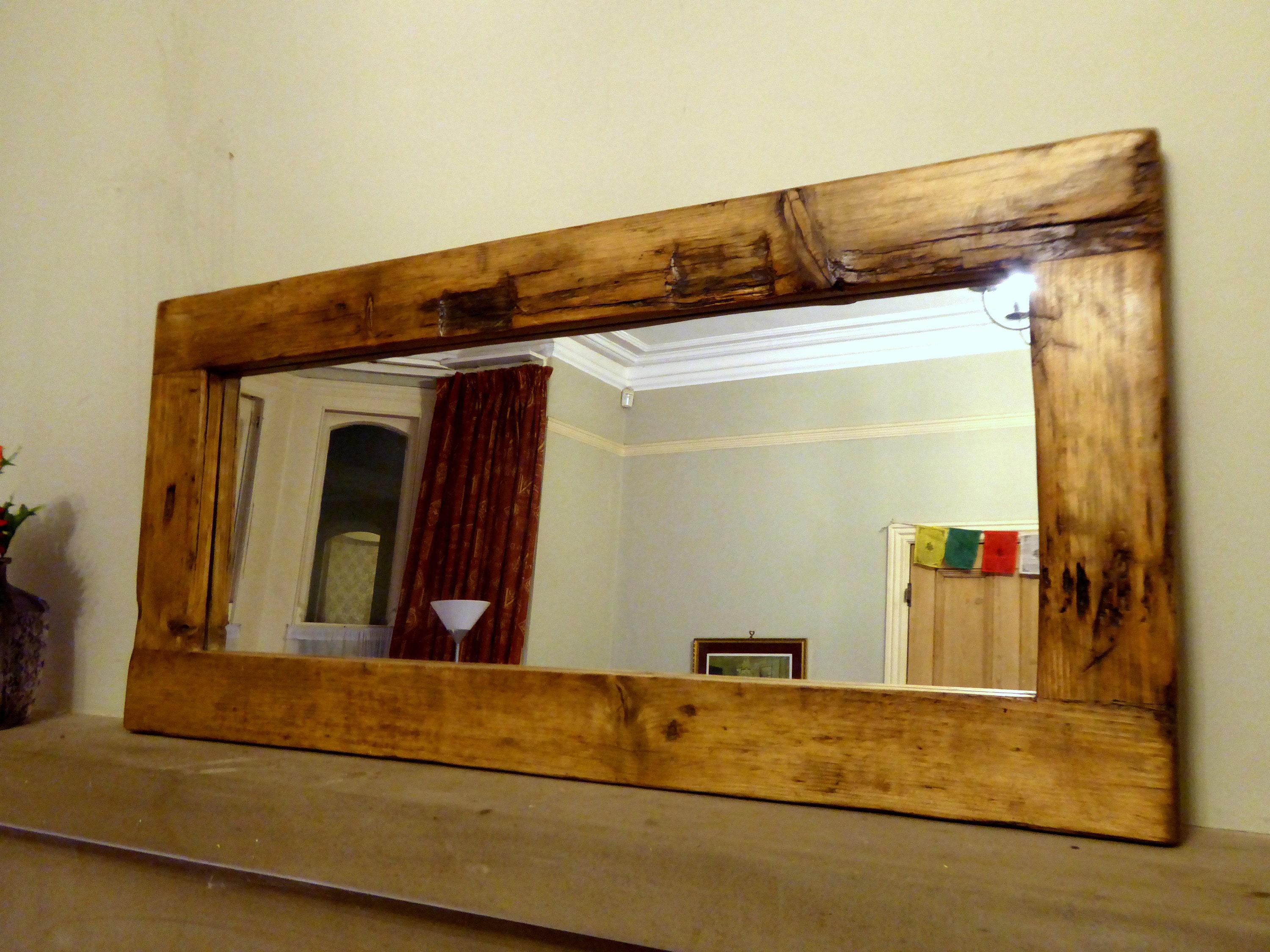 Bespoke Rustic Mirror Reclaimed Wood Etsy UK