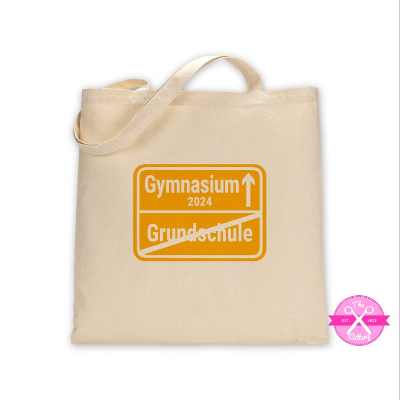 Bügelbild Grundschulabschluss Ortsschild Gymnasium 2024, Flexfolie, Bügelmotiv Aufbügler Aufnäher Applikation Schild Bild 9