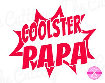 Bügelbild Coolster Papa Comic Style Flexfolie Aufbügler Patch Aufnäher  Applikation