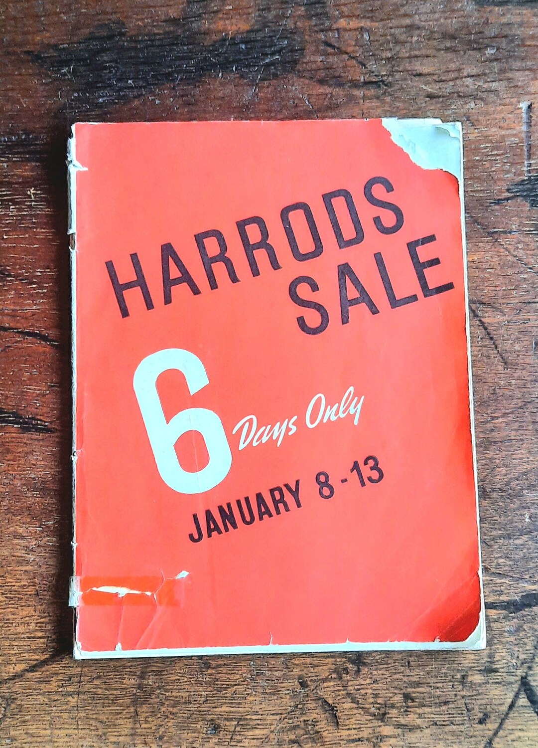Vintage 1930's Harrods Sale Catalogue, London History, Vintage London