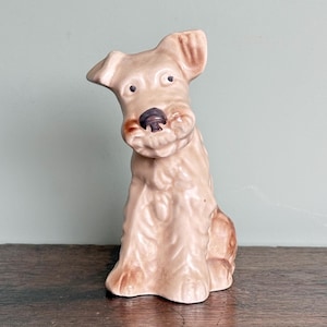 Vintage Sylvac Terrier Figurine, Gift for Dog Walker,  1930s Mantle Piece Home Decor