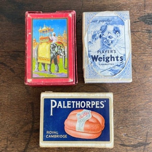 Vintage Spielkarten, 1920er Kongreßkartensatz, Vintage Werbung, Collageherstellungsmaterialien, Geschenk für Kartenspieler