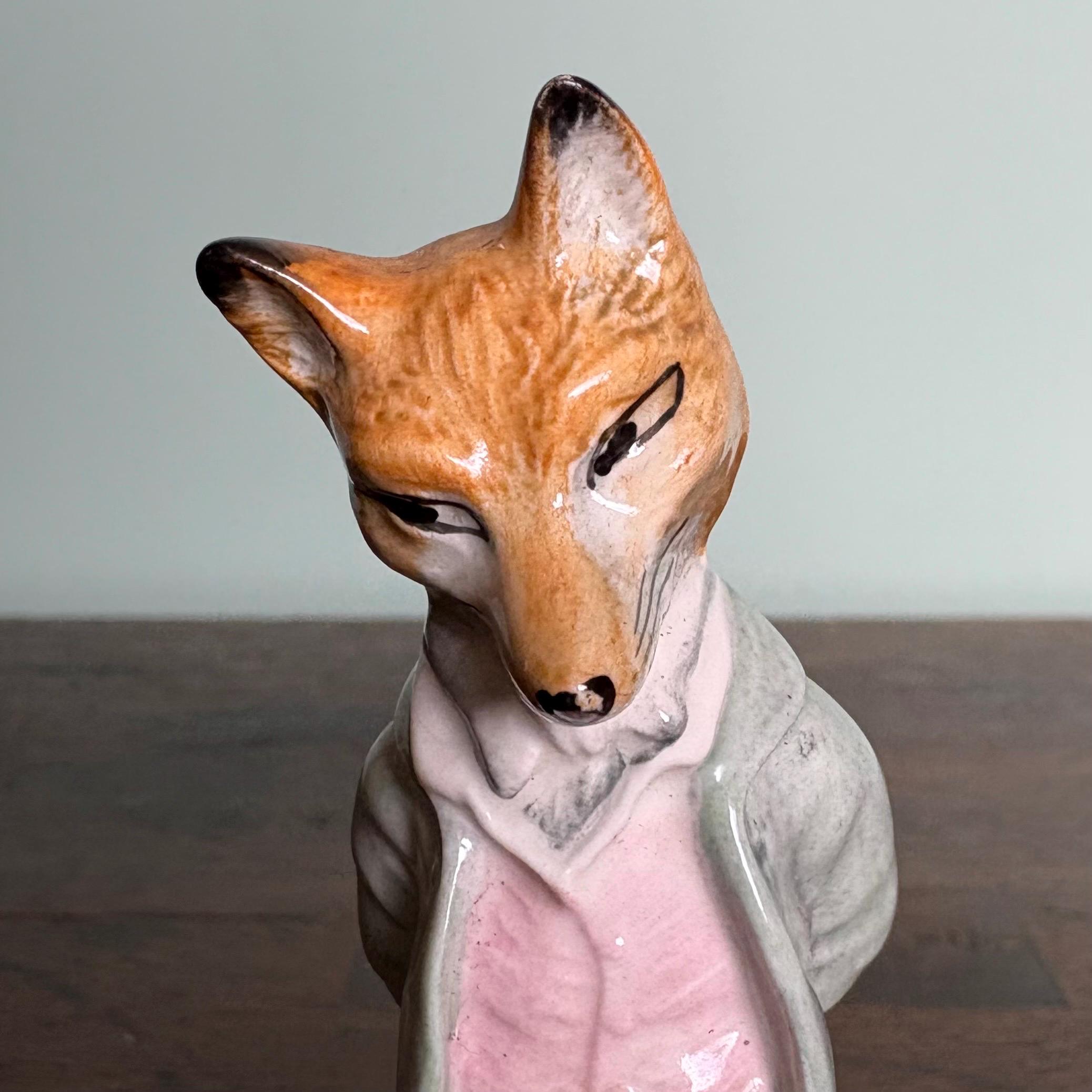 Beatrix Potter Figurine of Mr Tod the Fox, Beswick China Jemima