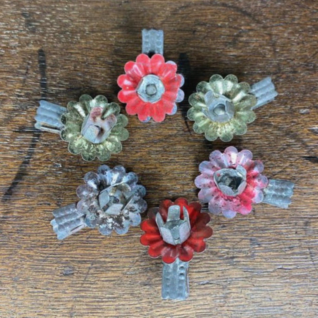 Vintage Christmas Tree Candle Holders Metal Candle Holder Etsy