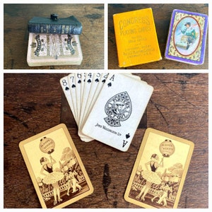 Vintage Spielkarten, Whisky-Werbegeschenk-Collage, die Materialien bildet