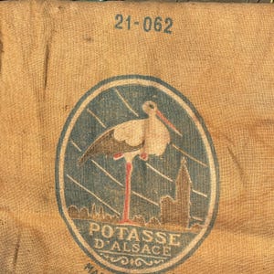 Stor vintage fransk canvassäck, rustikt hessianklädseltyg, idéer för trädgårdskuddar