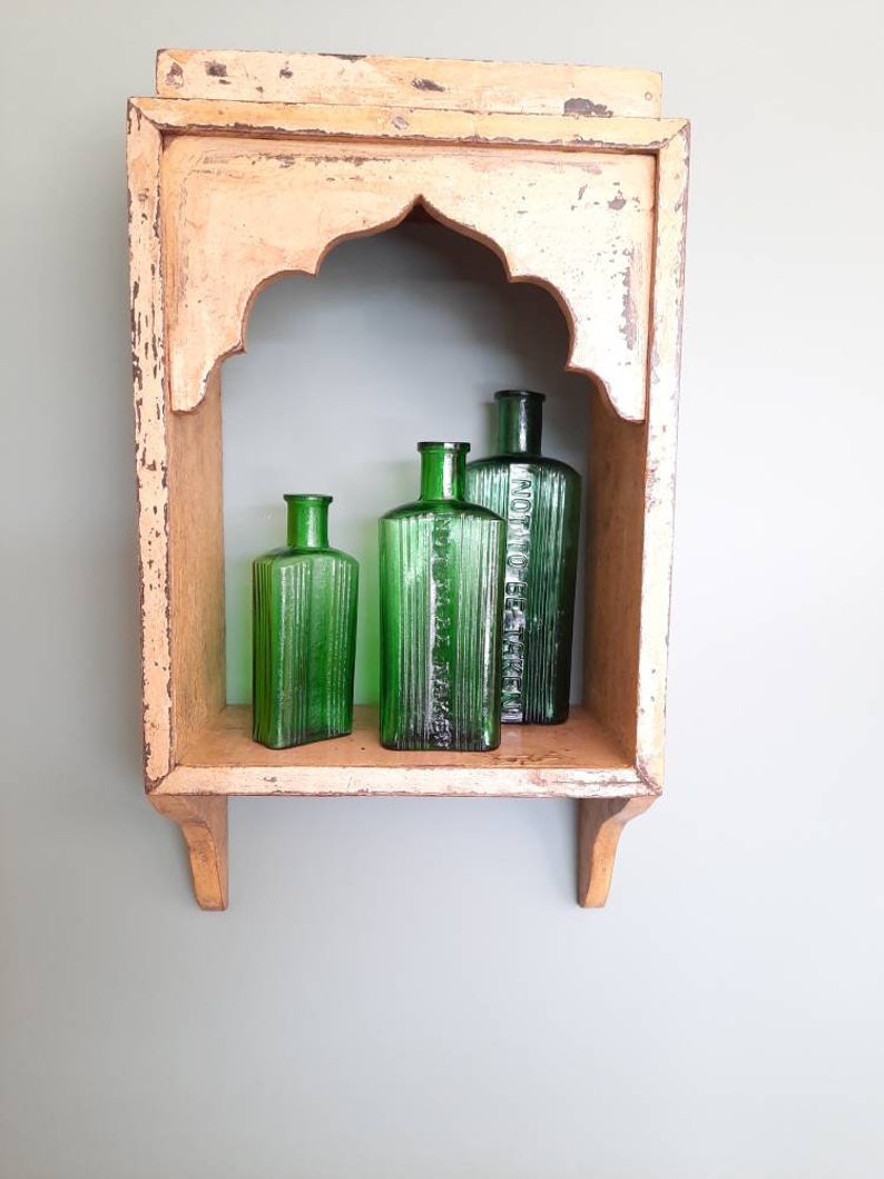 Antique green chemist poison bottles, old glass pharmacy bottle, vintage green glass 