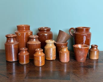 Victorian Stoneware Bottle, Excavated Bottles, Saltglazed Pots, Kitchen Decor