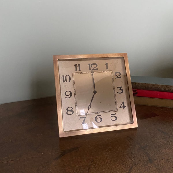 Antique Art Deco Clock, Vintage Clock for Repair, Tabletop Clock