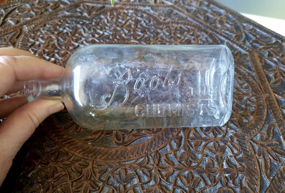 Victorian Glass Bottles Old Boots the Chemist Bottles Etsy