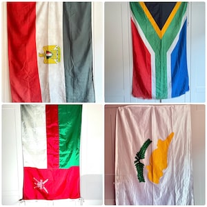 大きな旗、ヴィンテージの船舶旗、エジプト、サイプレス、オマーン、南アフリカ、セーリングとボートの装飾