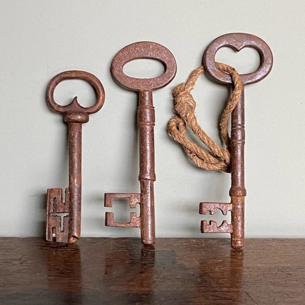 Old Keys, Antique Large Door Keys, Rustic Farmhouse Kitchen  Decor