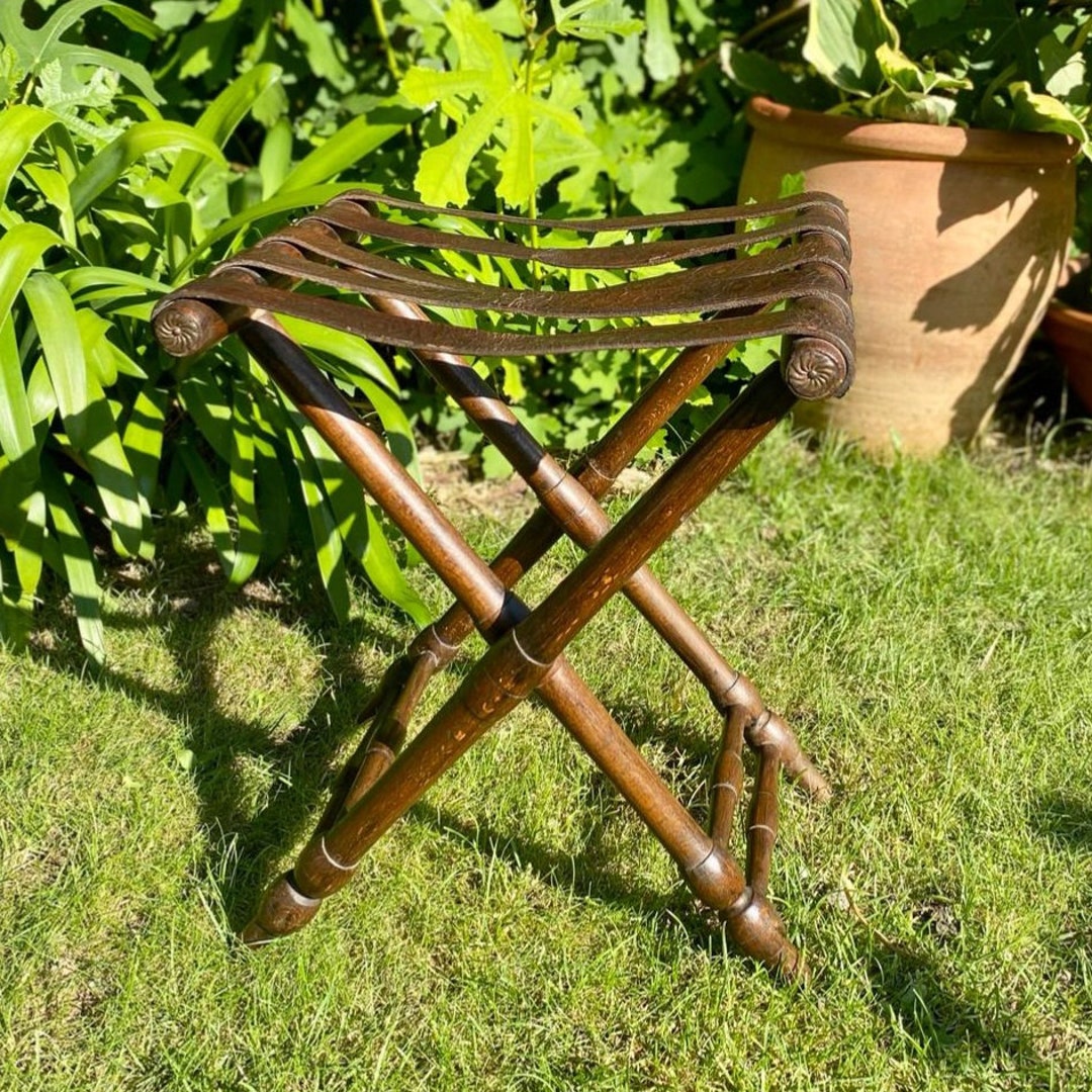 Vintage Camping Stool Foldable Portable Garden Stool - Etsy