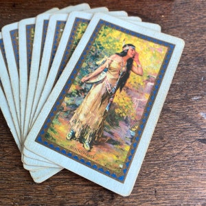 Carte da gioco vintage, pacchetto di carte congressi del 1900, pubblicità vintage, materiali per la realizzazione di collage immagine 8
