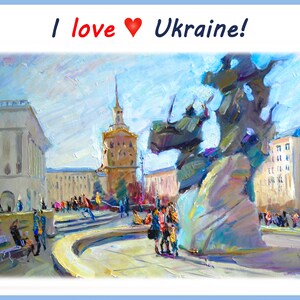 Ukraine Grußkarte, Stand mit Ukraine, Made in Ukraine, Peace for Ukraine, I love Ukraine, Ukraine Geschenk