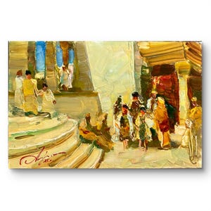 Christian painting, Original Painting, Jesus Christ art, Religion landscape, Ukrainian painting, Impressionist art, Ukrainian art, Wall art,