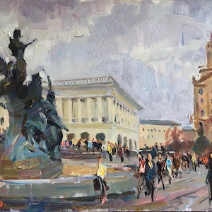 Stand mit Ukraine, Ukrainisch Kunst, Grußkarte, Hergestellt in der Ukraine, Kyiv Stadt, Ich liebe die Ukraine, Ukraine Geschenk