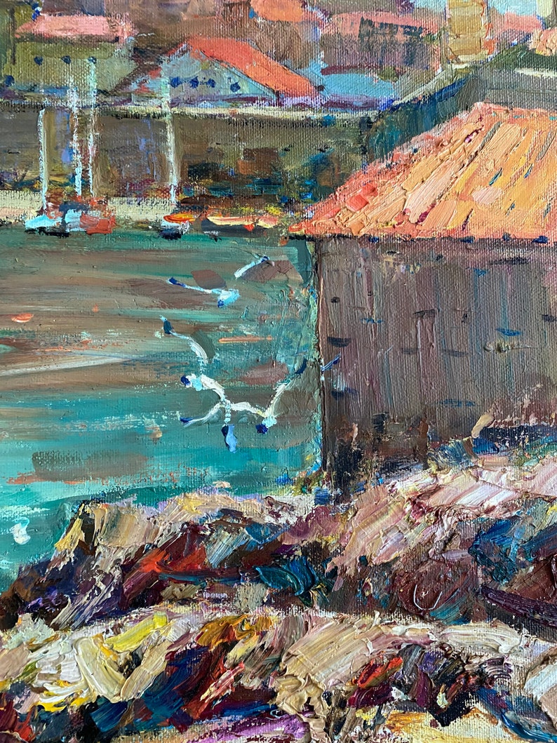 Ocean Painting Large Wall Art Sea Landscape Impressionist Etsy
