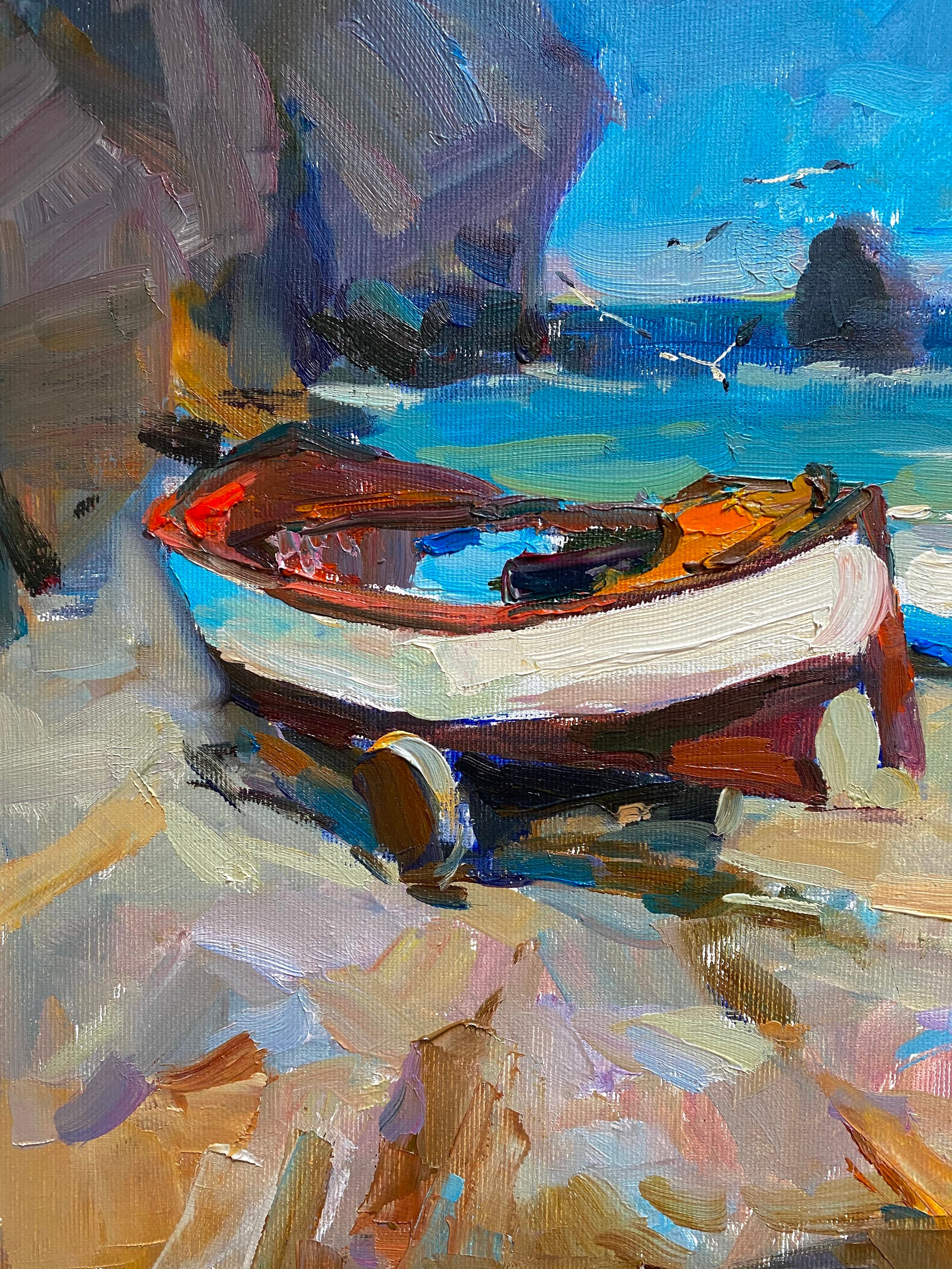 Sea landscape Original Painting Seascape oil painting | Etsy