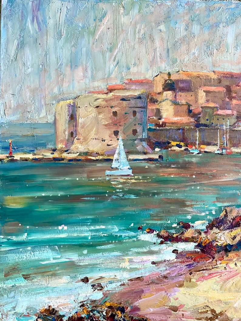 Ocean Painting Large Wall Art Sea Landscape Impressionist Etsy
