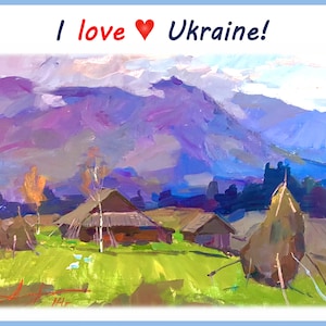 Stand mit Ukraine, Ukraine Kunst, Ukraine Grußkarte, Made in Ukraine, Peace for Ukraine, I love Ukraine, Ukraine Geschenk
