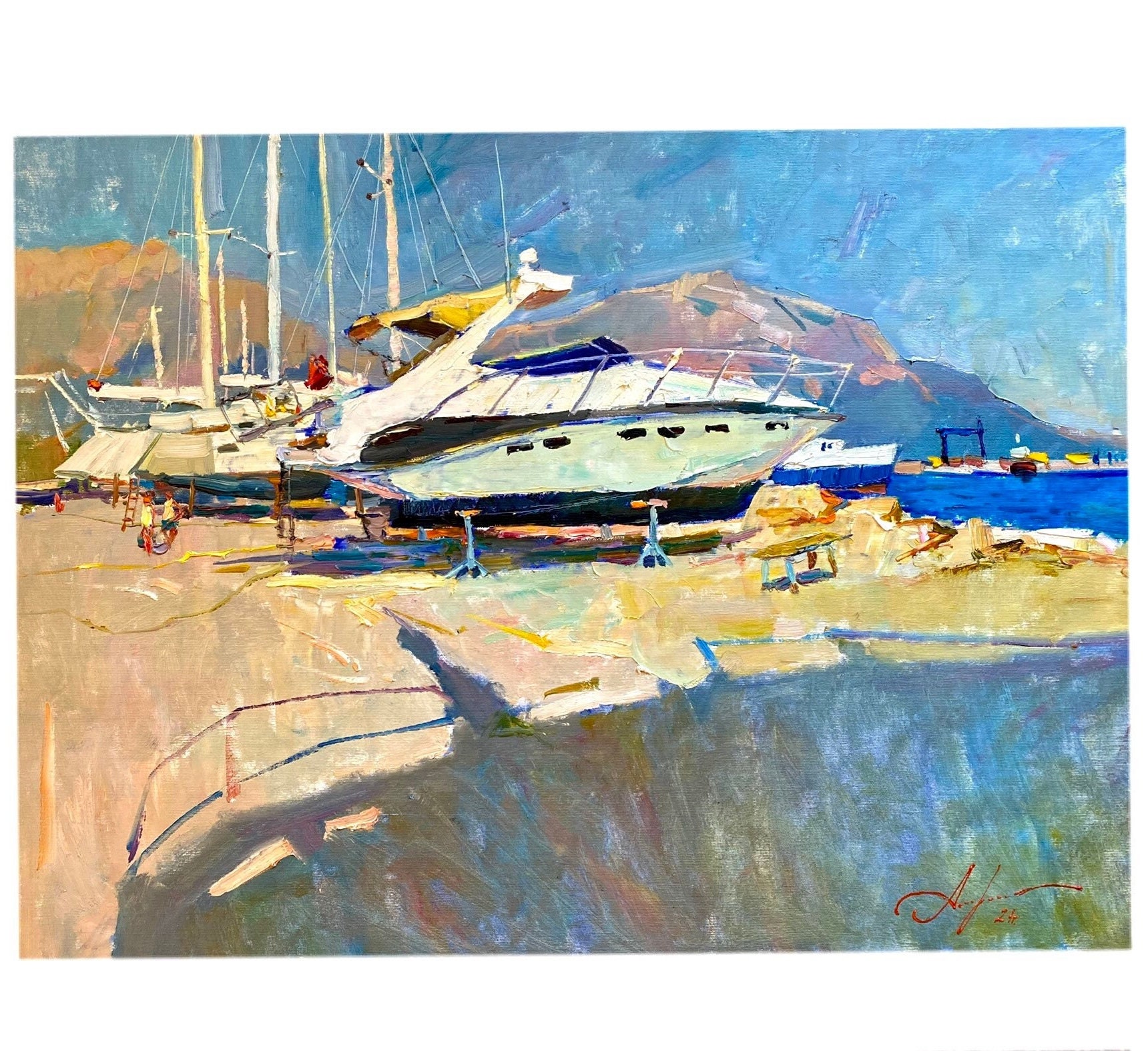 絵画 ヨット停泊 il_fullxfull.5743238325_p3yf.jpg