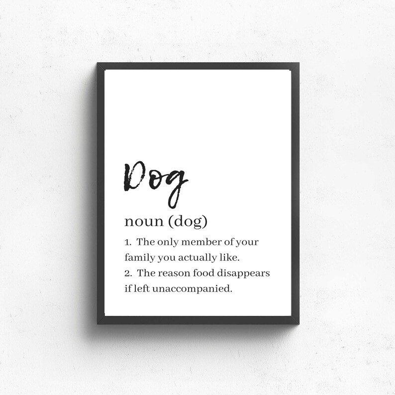 Dog Definition Print Dog Art Dog Lover Print Dog Lover - Etsy