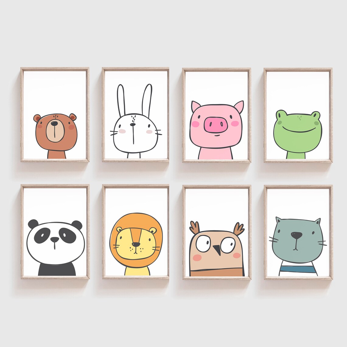 Animal Nursery Prints Animal Print Set Nursery Prints Set Etsy UK