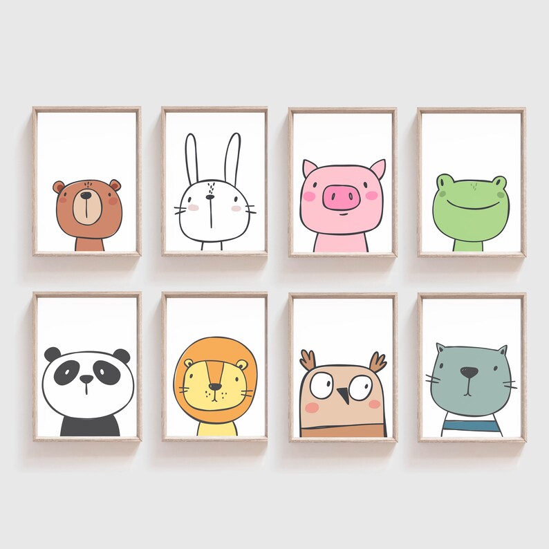 Animal Nursery Prints Animal Print Set Nursery Prints Set Etsy UK