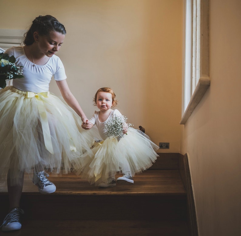 pale yellow flower girl dresses