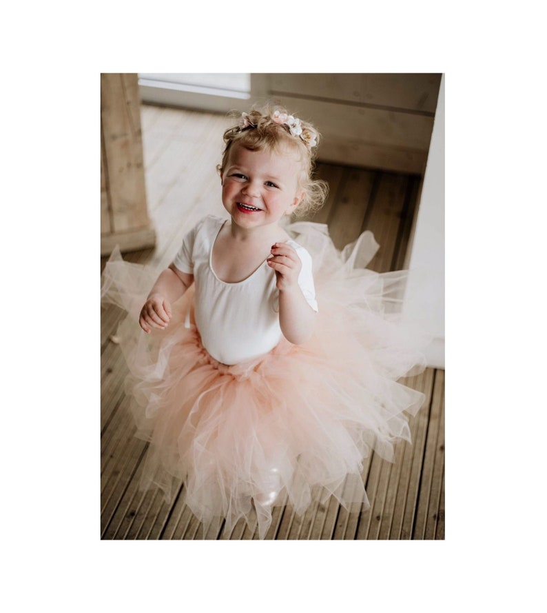blush tutu flower girl dresses