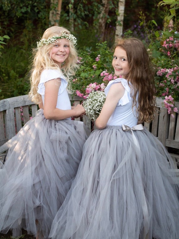 girls grey tutu skirt