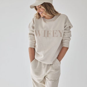 Wifey Sweatpants, Champagne Wife Joggers, SixStories Sweatpants, Wifey Tracksuit Pants, Honeymoon Fit, Wifey Sweatpants image 7