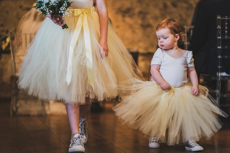 pale yellow flower girl dresses