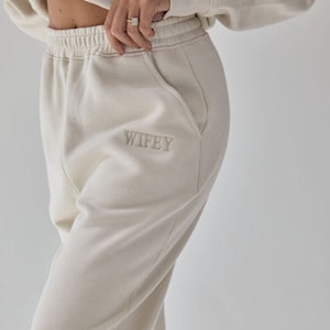 Wifey Sweatpants, Champagne Wife Joggers, SixStories Sweatpants, Wifey Tracksuit Pants, Honeymoon Fit, Wifey Sweatpants image 3