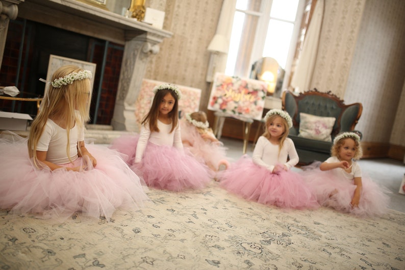 Flower Girl Dresses Blush Flower Girl Tutu Dress Dusty Pink Etsy UK