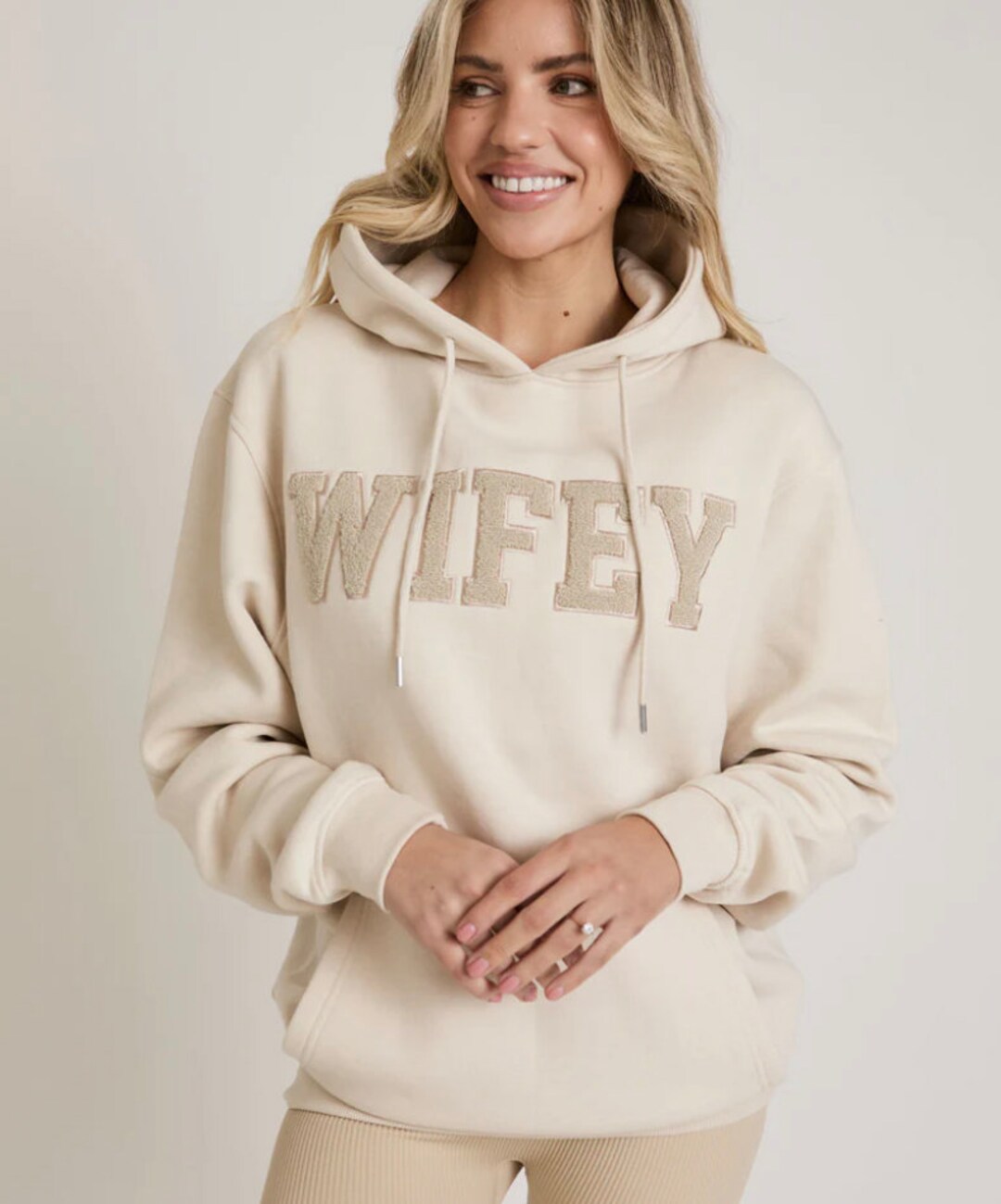 Wifey Hoodie - Champagne
