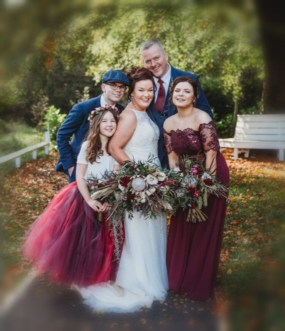 mulberry flower girl dresses