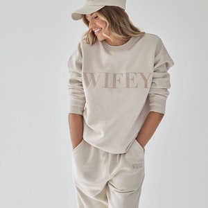 Wifey Sweatshirt, Six Stories Wife Jumper, Wifey Sweatshirt Embroidered, Wifey Top, Wifey Jumper, Wifey Sweater, Mrs Pullover image 4