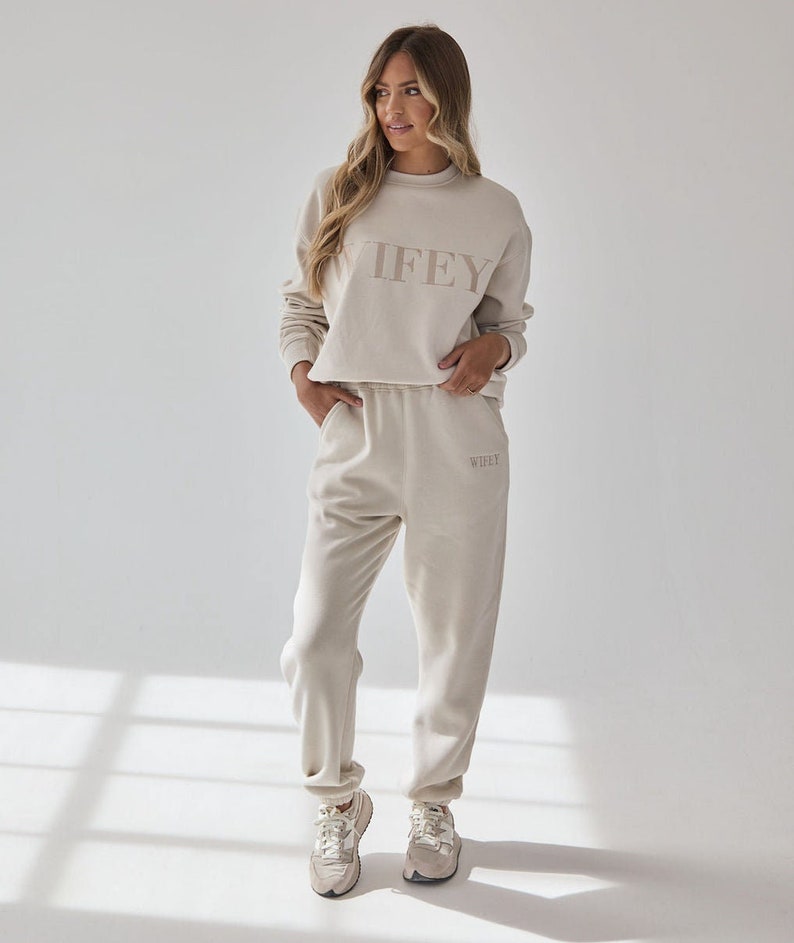 Wifey Sweatpants, Champagne Wife Joggers, SixStories Sweatpants, Wifey Tracksuit Pants, Honeymoon Fit, Wifey Sweatpants image 2