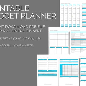 PRINTABLE Budget Planner - 8.5x11 - Instant Download - PDF