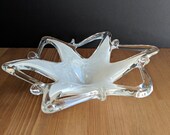 Murano Glass Lavorazione Arte Starfish Bowl White Colors Made in Italy
