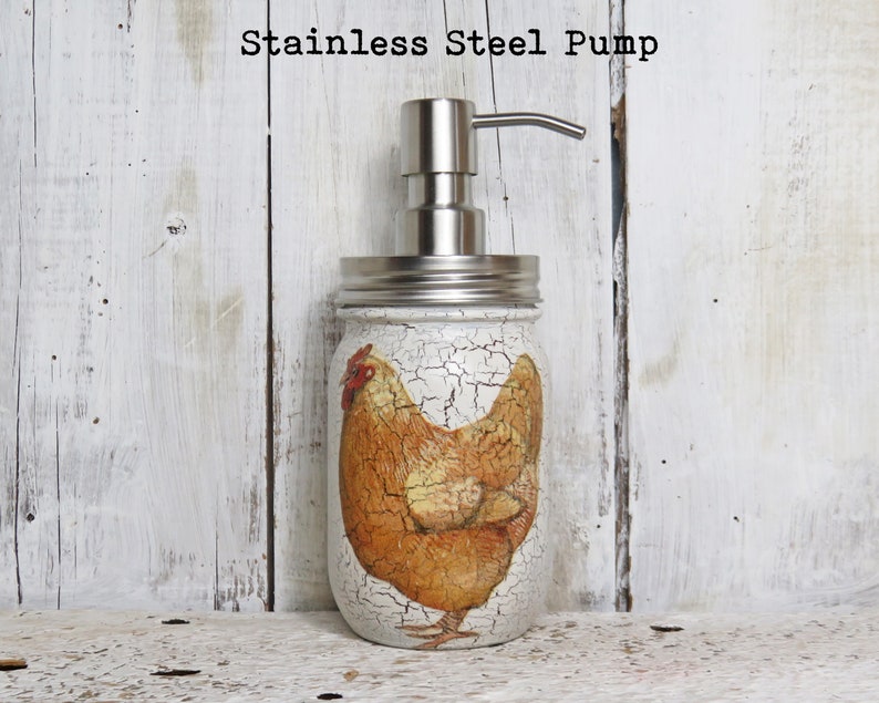Crackled Chicken Chickens Hens Mason Jar Handmade Soap Lotion Etsy