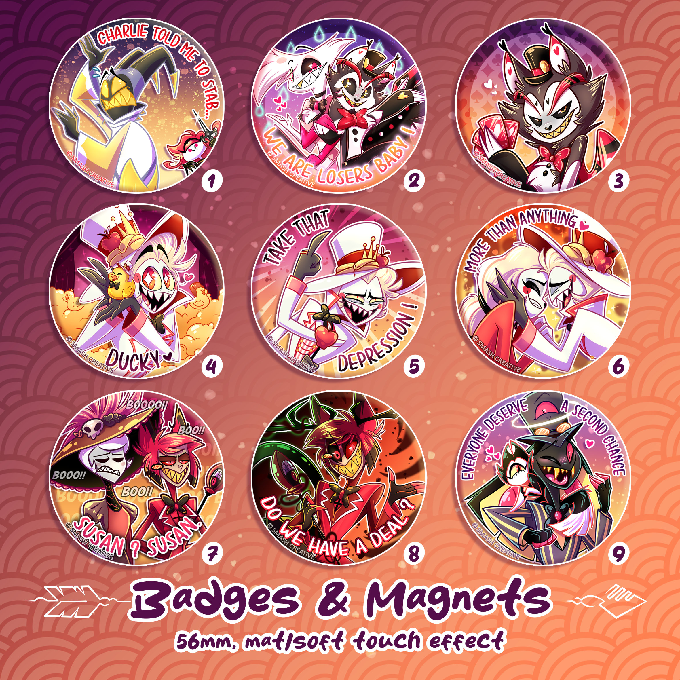 バッジ＆マグネット「ハズビンホテル」 - Etsy 日本