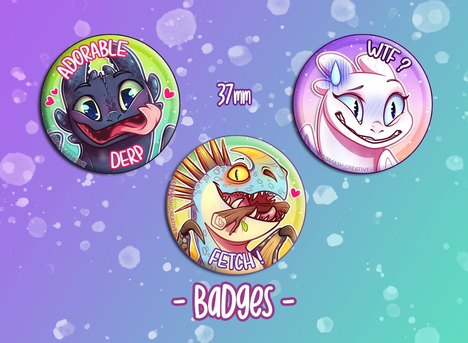Krokmou Et Furie Eclair Bebe Dessin Badges Krokmou / Tempête / Furie Éclair - Etsy Canada