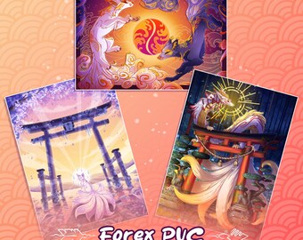 Mesa PVC A4 "Amantes Kitsune"