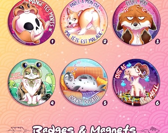 Insignias e imanes “¡Bestias sucias!”