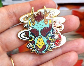 Pin de esmalte duro del dragón japonés